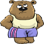 Bear - Bored Clip Art