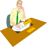 Businessman at Desk 04