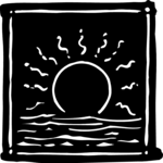 Sun Setting 2 Clip Art