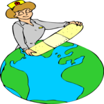 Nurse Bandaging Earth