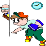 Student - Late Clip Art
