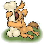 Dog with Bone 27 Clip Art