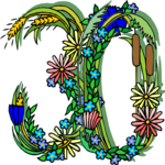 Flowery 30 Clip Art