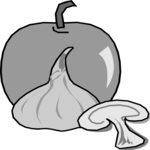 Apple & Veggies Clip Art