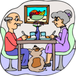 Couple Dining 16 Clip Art