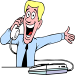 On Phone 09 Clip Art