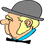 Western Man - Profile Clip Art