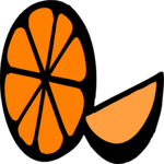 Orange Slice & Wedge Clip Art