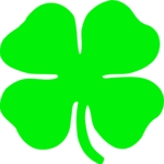 Four Leaf Clover 09 Clip Art