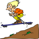 Roller Skiing 3 Clip Art