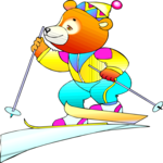 Skier - Bear 1 Clip Art