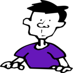 Purple Shirt Man