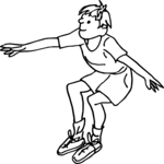 T & F - Long Jump 07 Clip Art