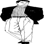 Man in Turtleneck Clip Art