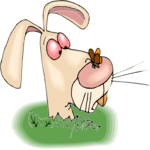 Rabbit Poking Head Out Clip Art