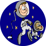 Space Dog - Walking Clip Art