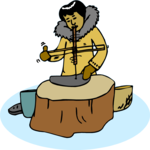 Eskimo Drilling Clip Art