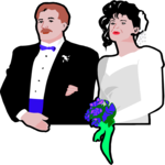 Bride & Groom 18 Clip Art