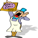 Don's Deli Announcer Clip Art