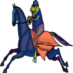 Frog on Horseback Clip Art