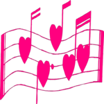 Heart Musical Notes Clip Art