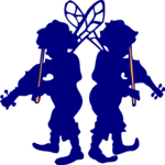 Fairies Playing Violins Clip Art