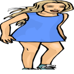 Girl Standing 10 Clip Art