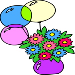 Flowers with Balloons