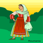 Roumanian Woman Clip Art