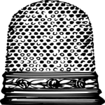 Antique Style Thimble Clip Art