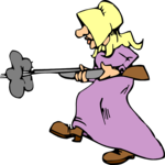 Prairie Woman with Gun