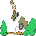 Soldier Driving Clip Art