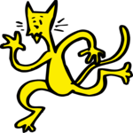 Cat Running 1 Clip Art