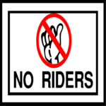 No Riders Clip Art