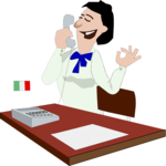 On Phone 29 Clip Art