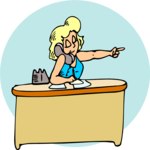 Woman at Desk 5 (2) Clip Art