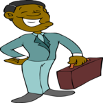 Businessman Grinning Clip Art