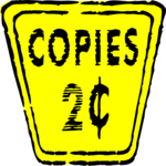 Copies 02¢ Sign Clip Art