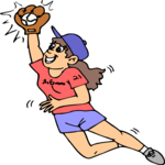 Softball - Player 4 Clip Art