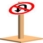 No U Turn 2 Clip Art