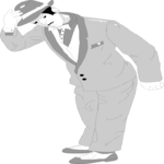 Man Tipping Hat Clip Art