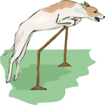 Dog Leaping 2 Clip Art
