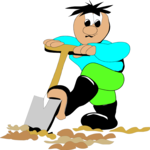 Gardener Shoveling 1 Clip Art