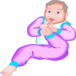 Baby Stretching Clip Art