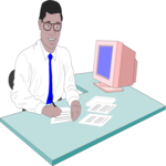 Businessman at Desk 06