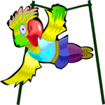 Gymnast - Parrot Clip Art