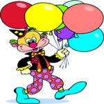Clown with Balloons 09