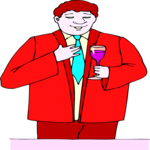 Man Holding Drink 2 Clip Art