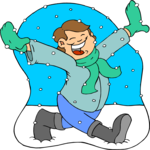 Walking in Snow Clip Art