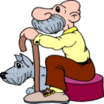 Dog with Owner 18 Clip Art